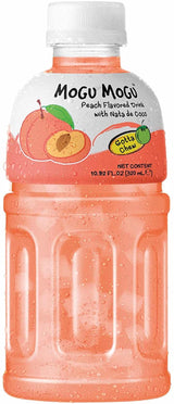 Mogu Mogu Drink With Nata De Coco Peach Flavour 320Ml