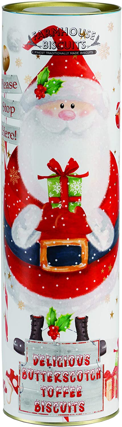 Farmhouse Santa Tube Mini Butterscotch Toffee Biscuits 200G