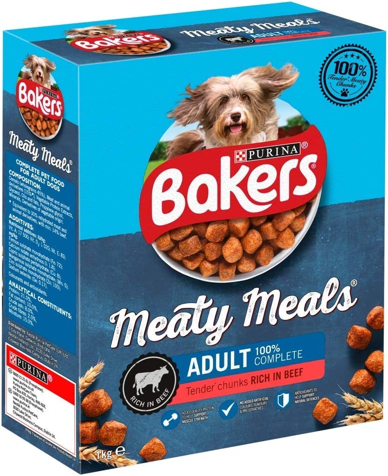 Bakers Meaty Meals Adult Beef 1kg