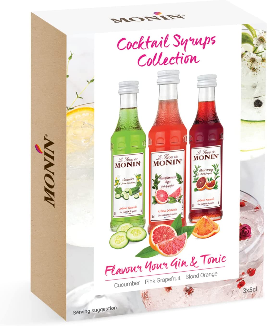 Monin Cocktail Gin & Tonic Gift Pack 3x5cl