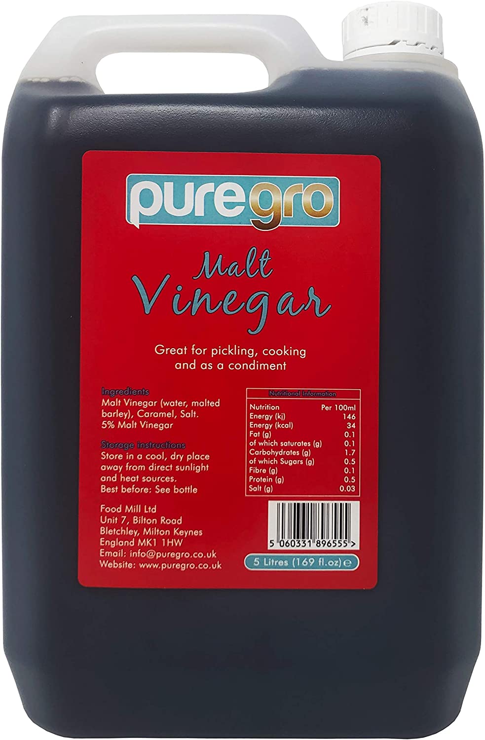 Puregro Malt Vinegar 5ltr (1.69 Fl.Oz)