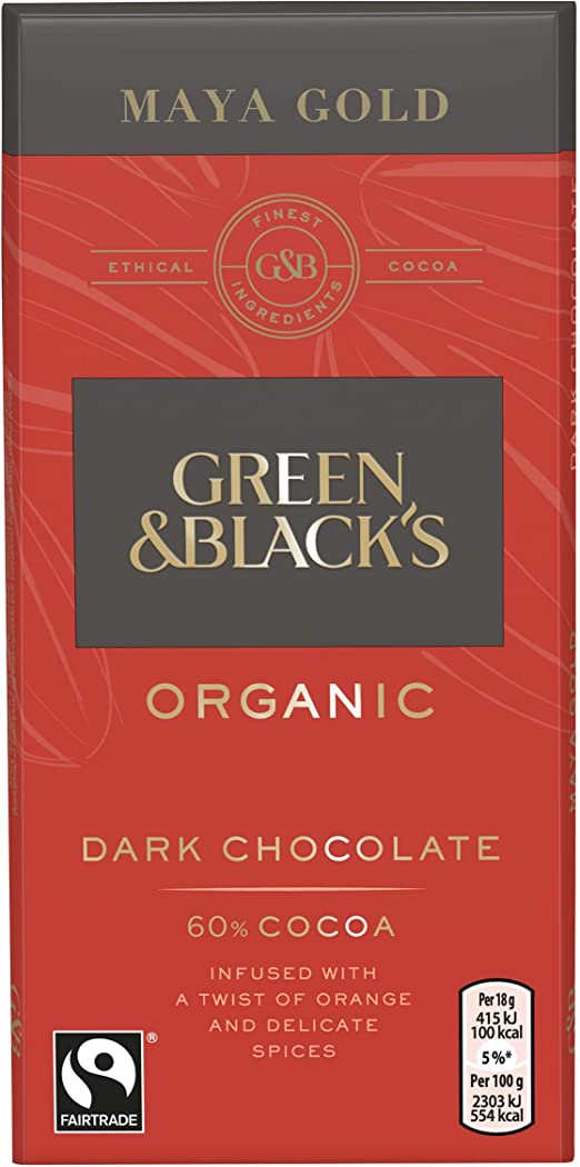 Green & Blacks Organic Maya Gold Dark Chocolate Bar 90G