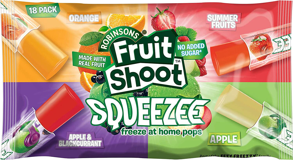 Fruit Shoot 18 Pack Squeezee Ice Pops 540ML