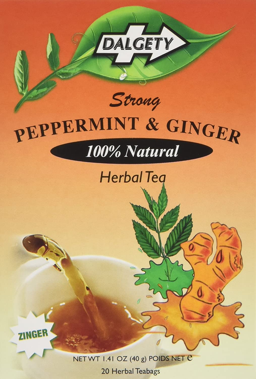 Dalgety Peppermint & Ginger Tea 40G