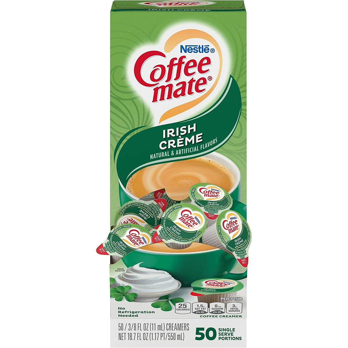 Coffee Mate Single Serve Creamers Irish Creme 0.375Oz X 50 - World Food Shop