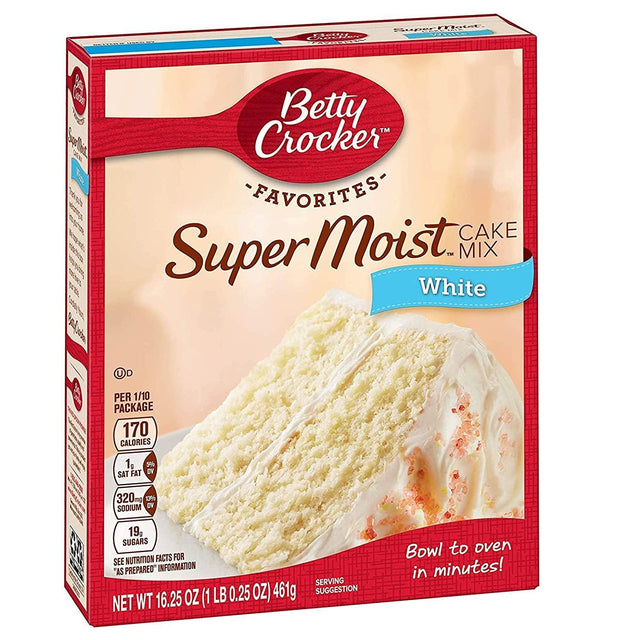 Betty Crocker Super Moist White Cake Mix 16.25Oz - World Food Shop