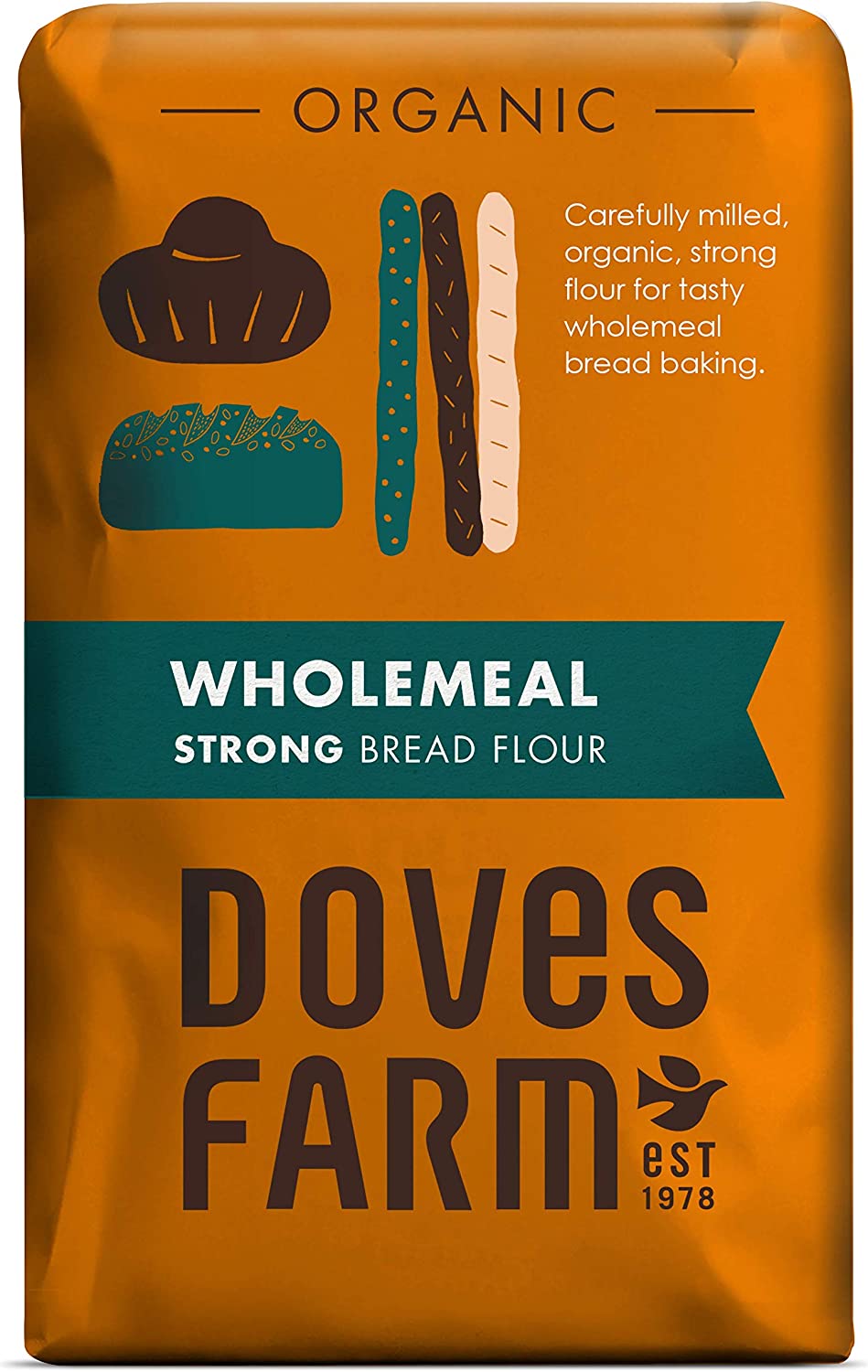 Doves Farm Organic Strong Wholemeal Bread Flour 1.5KG