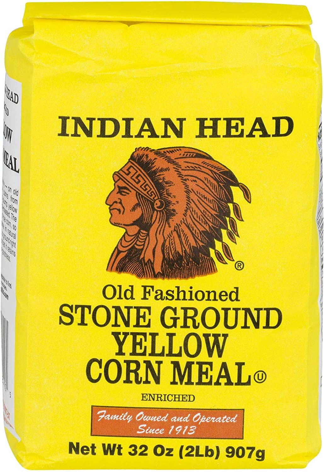 Indian Head Yellow Corn Meal 907G (2lbs)