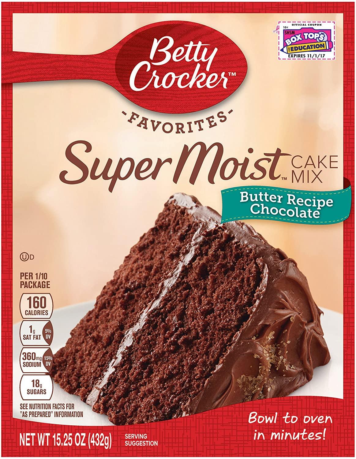 Betty Crocker Super Moist Butter Recipe Chocolate Cake Mix 432G - World Food Shop