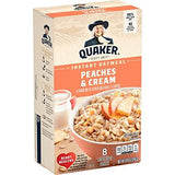 Quaker Instant Oatmeal Peaches & Cream 8.4Oz - World Food Shop