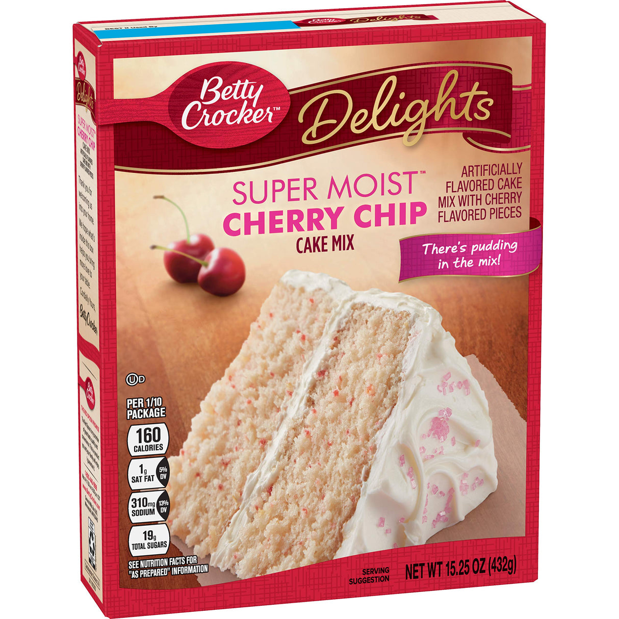 Betty Crocker Super Moist Cherry Chip Cake Mix 432G (15.25oz)