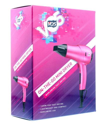 Vo5 On-The-Go 1200W Mini Hair Dryer Uk Plug - World Food Shop