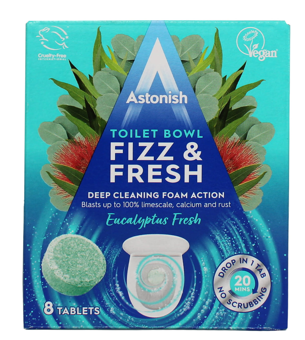 Astonish Toilet Bowl Tabs Eucalyptus 8s