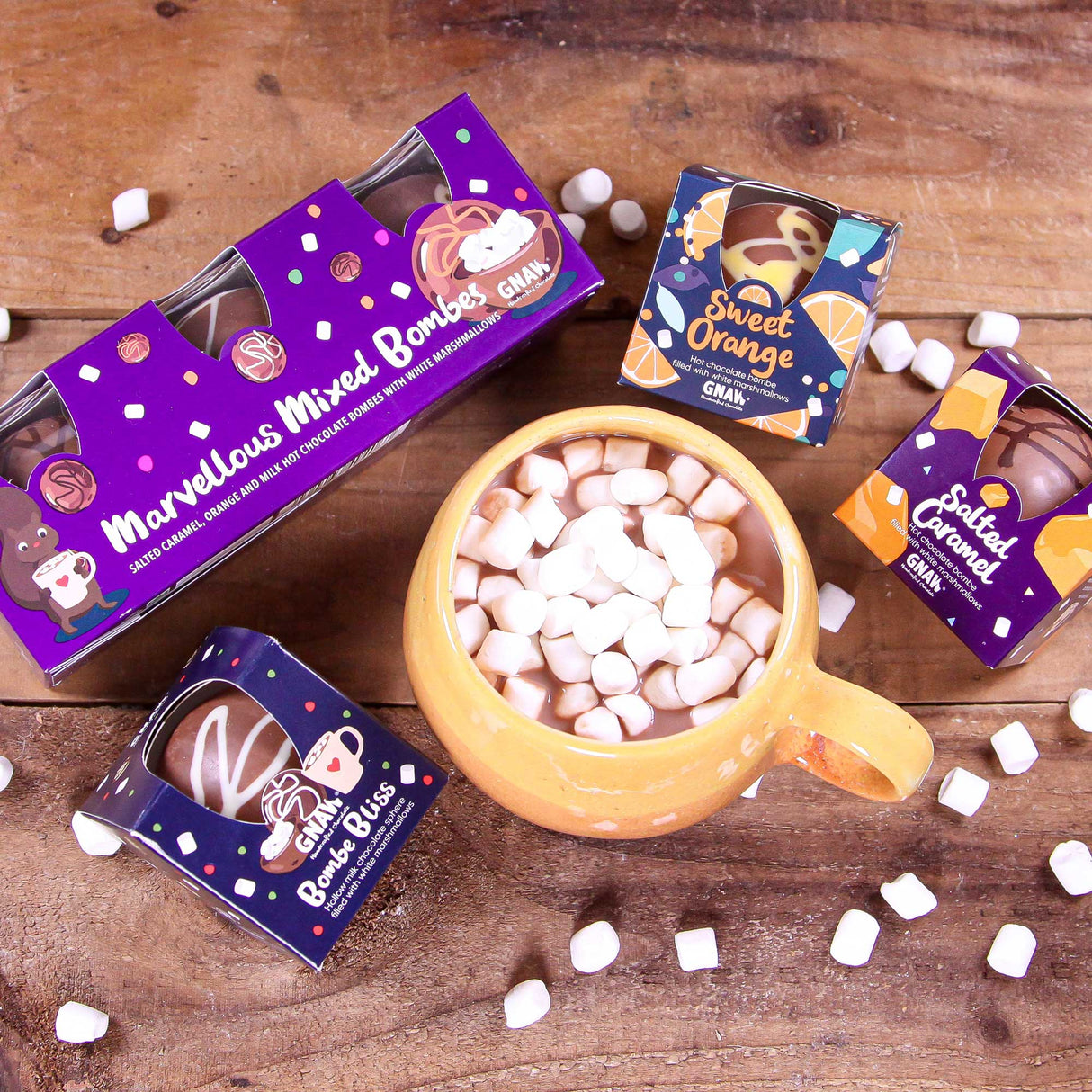 Gnaw Marvellous Mixed Hot Choc Gift Set 129G