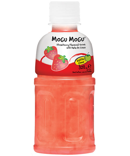 Mogu Mogu Drink With Nata De Coco Strawberry Flavour 320Ml