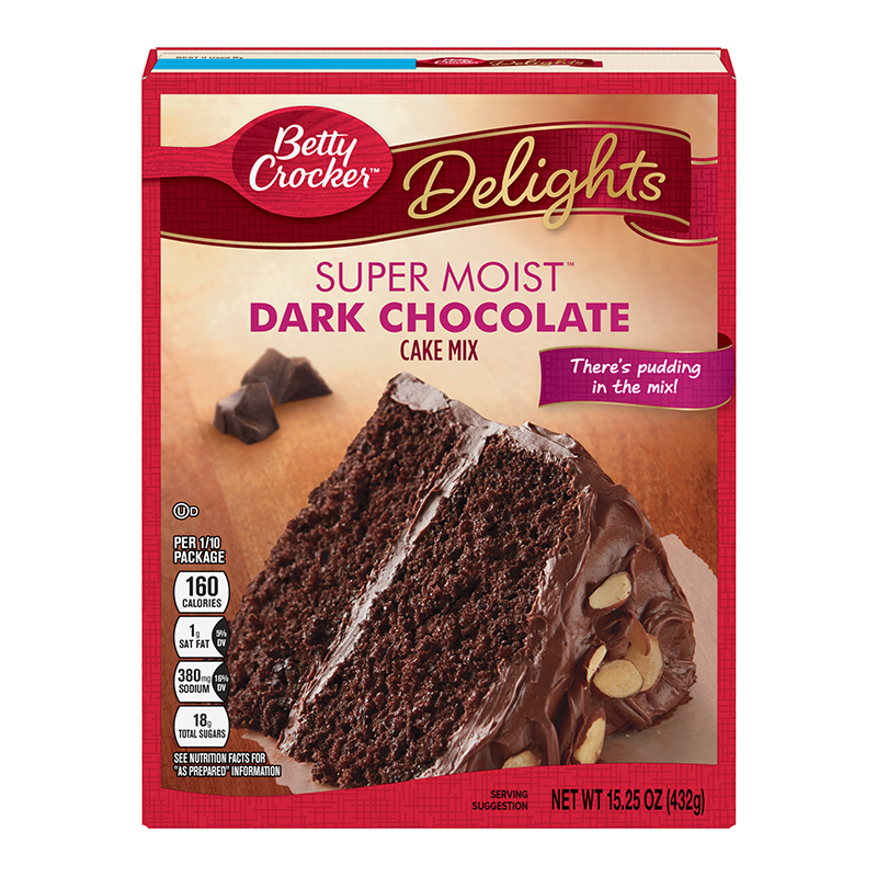 Betty Crocker Super Moist Dark Chocolate Cake Mix 432G (15.25oz)