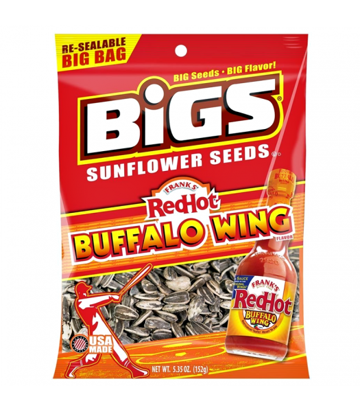 Bigs Sunflower Seeds Franks RedHot Buffalo Wing Flavour 152g