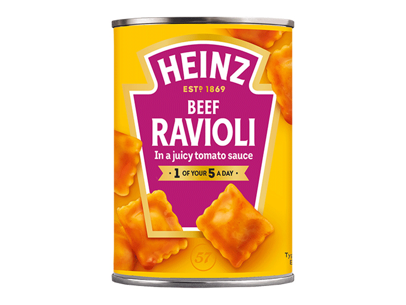 Heinz Beef Ravioli In Tomato Sauce 400G