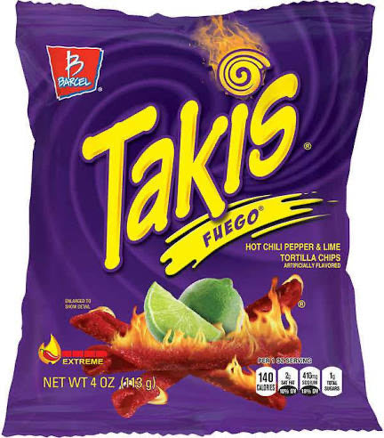 Takis Fuego Rolled Tortilla Corn Chips 113G (4oz)